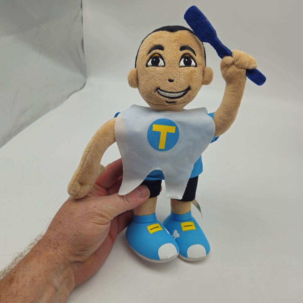 Tanner The Tooth Plush Doll Toothbrush Hero Mascot Books Stuffed Toy Figure‎